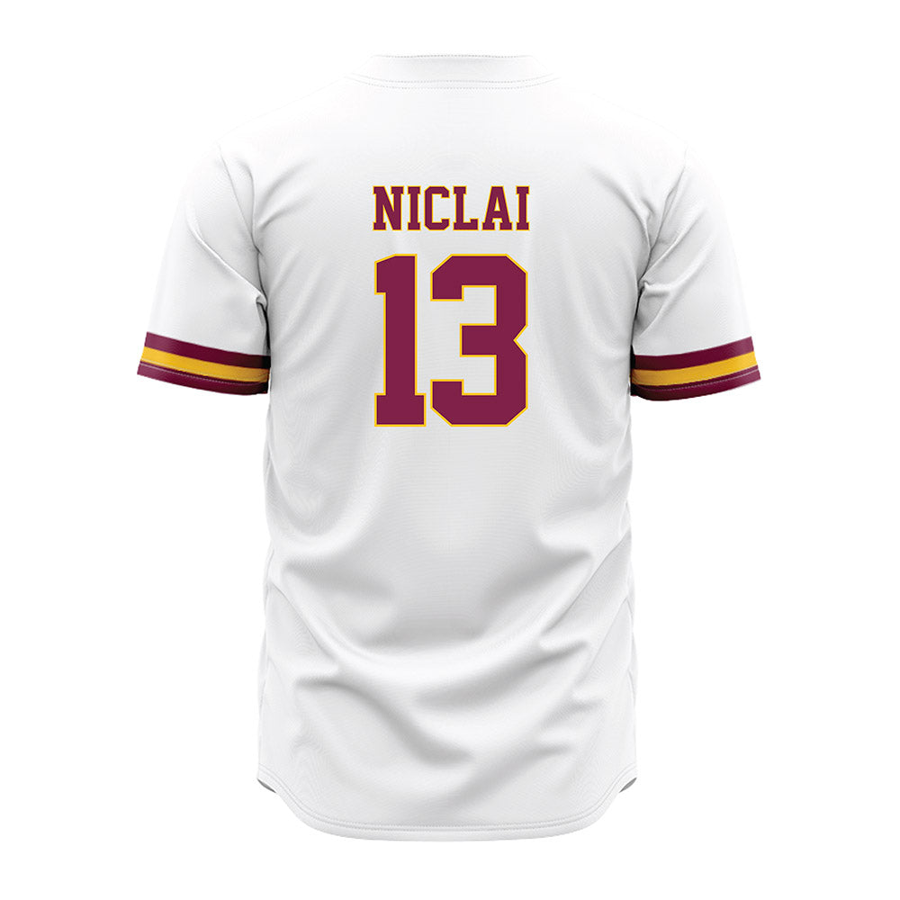 Arizona State - NCAA Baseball : Coen Niclai - White Jersey-1