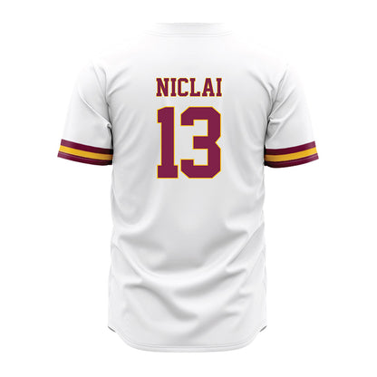 Arizona State - NCAA Baseball : Coen Niclai - White Jersey-1