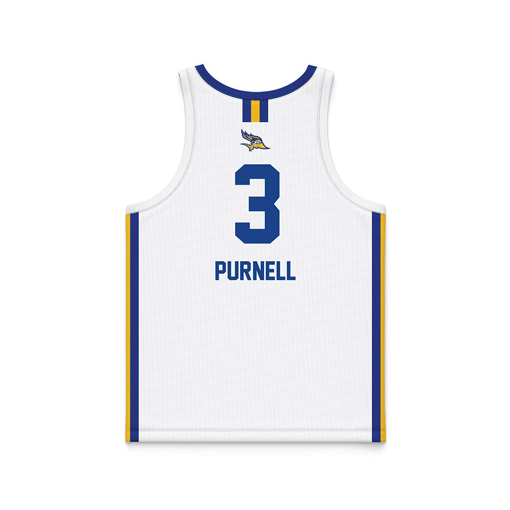 CSU Bakersfield - NCAA Men's Basketball : Dylan Purnell - White Basketball Jersey-1
