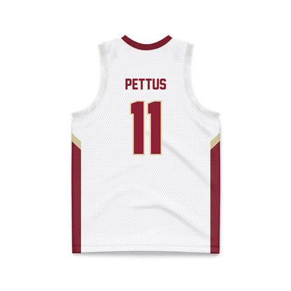 Elon - NCAA Men's Basketball : Randall Pettus - White Basketball Jersey-1