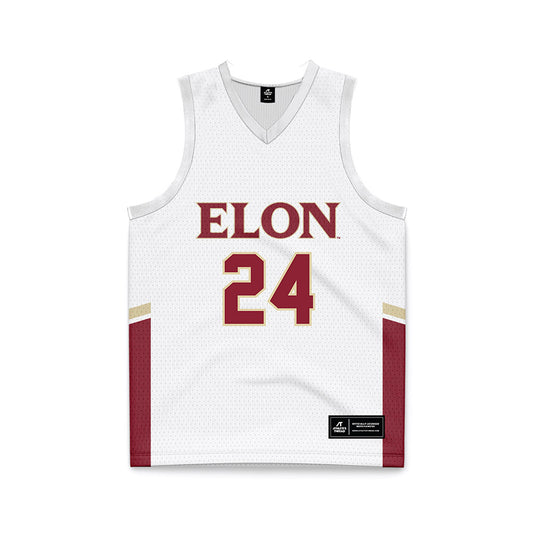 Elon - NCAA Women's Basketball : Tamia Watkins - White Basketball Jersey-0