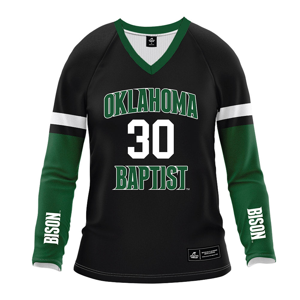 OKBU - NCAA Women's Volleyball : Megan Leftwich - Black Volleyball Jersey-0