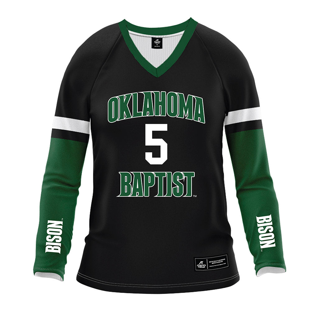 OKBU - NCAA Women's Volleyball : Madi Barnes - Black Volleyball Jersey-0