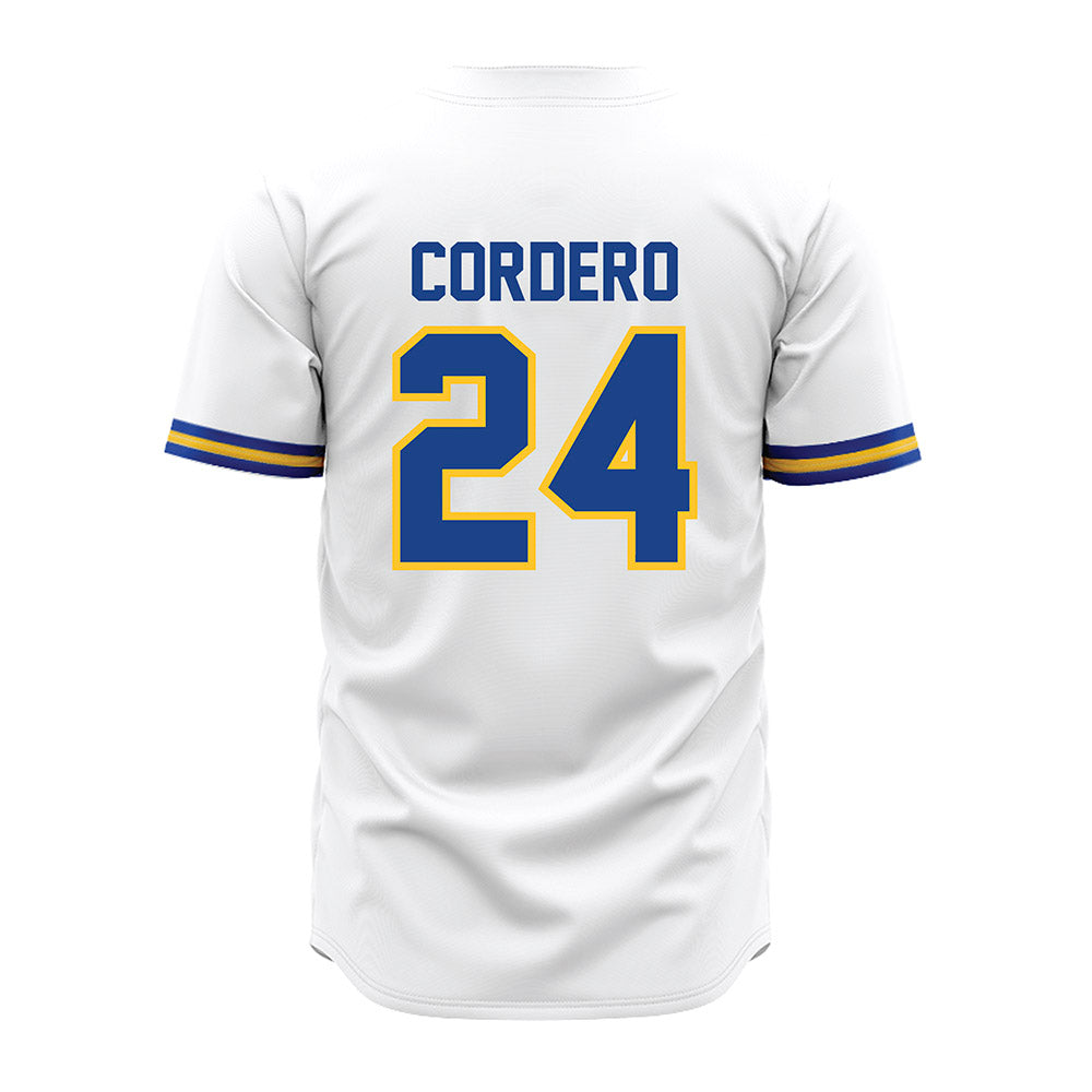 CSU Bakersfield - NCAA Baseball : Carlos Cordero - White Jersey-1
