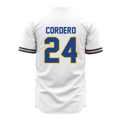 CSU Bakersfield - NCAA Baseball : Carlos Cordero - White Jersey-1