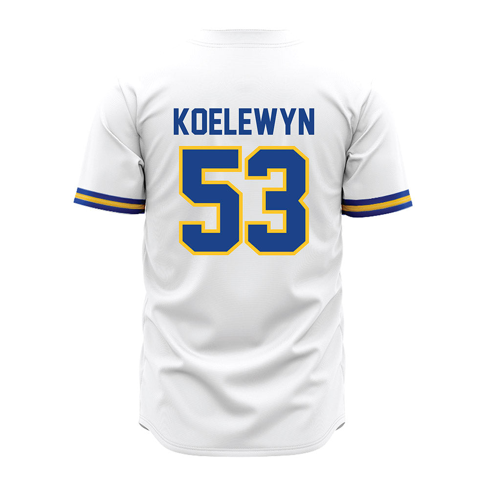 CSU Bakersfield - NCAA Baseball : Kaleb Koelewyn - White Jersey-1