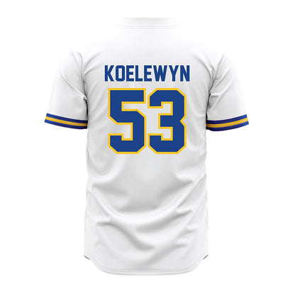 CSU Bakersfield - NCAA Baseball : Kaleb Koelewyn - White Jersey-1