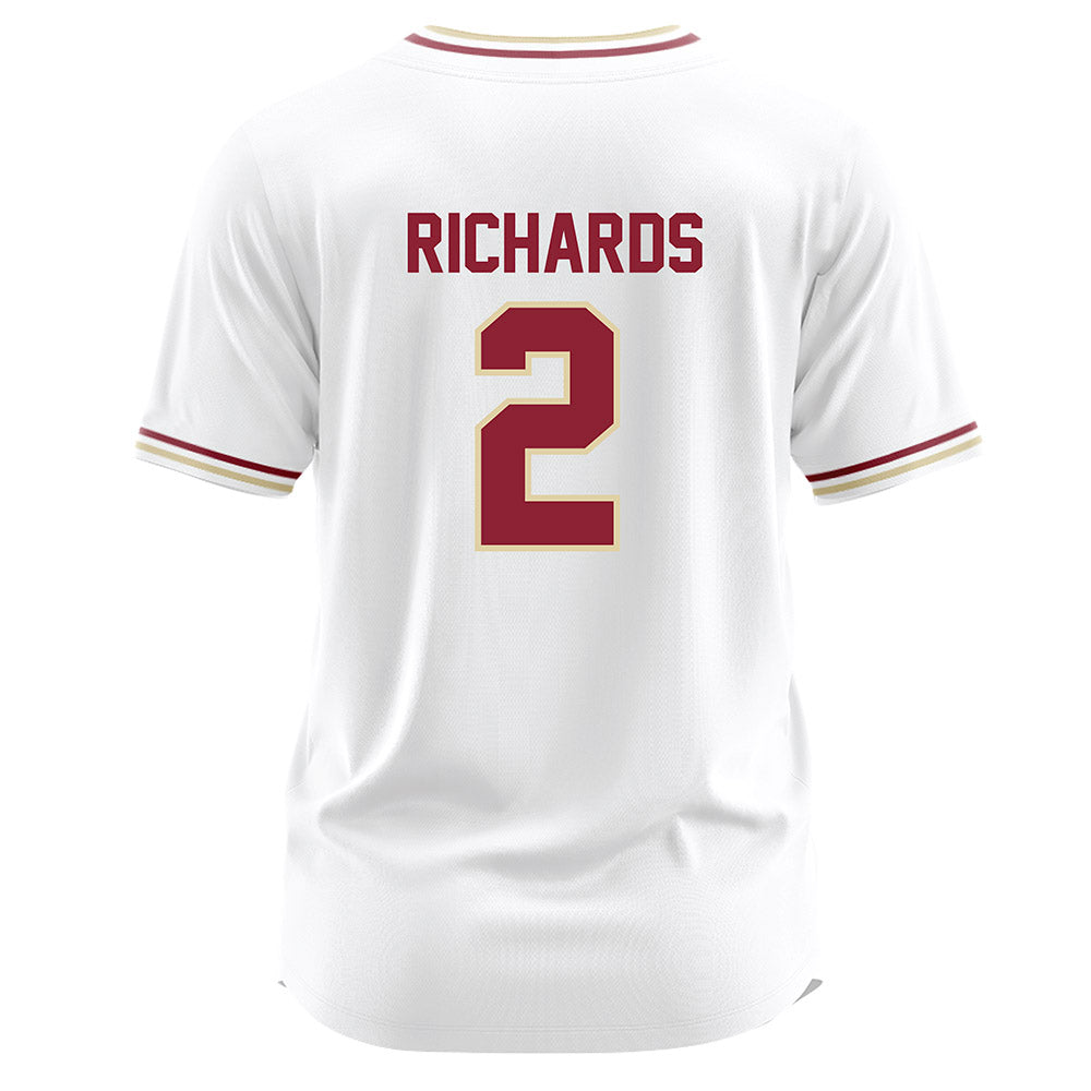 Elon - NCAA Baseball : Liam Richards - White Jersey-1