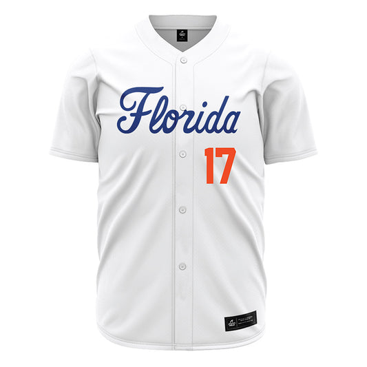 Florida - NCAA Baseball : Russell Sandefer - White Jersey-0
