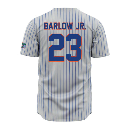 Florida - NCAA Baseball : William Barlow Jr. - Grey Pinstripe Jersey-1