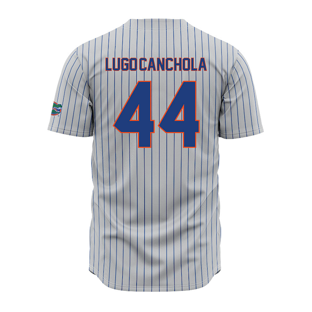Florida - NCAA Baseball : Ernesto Lugo-Canchola - Grey Pinstripe Jersey-1