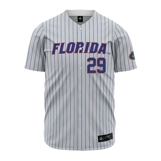 Florida - NCAA Baseball : Cole Stanford - Grey Pinstripe Jersey-0