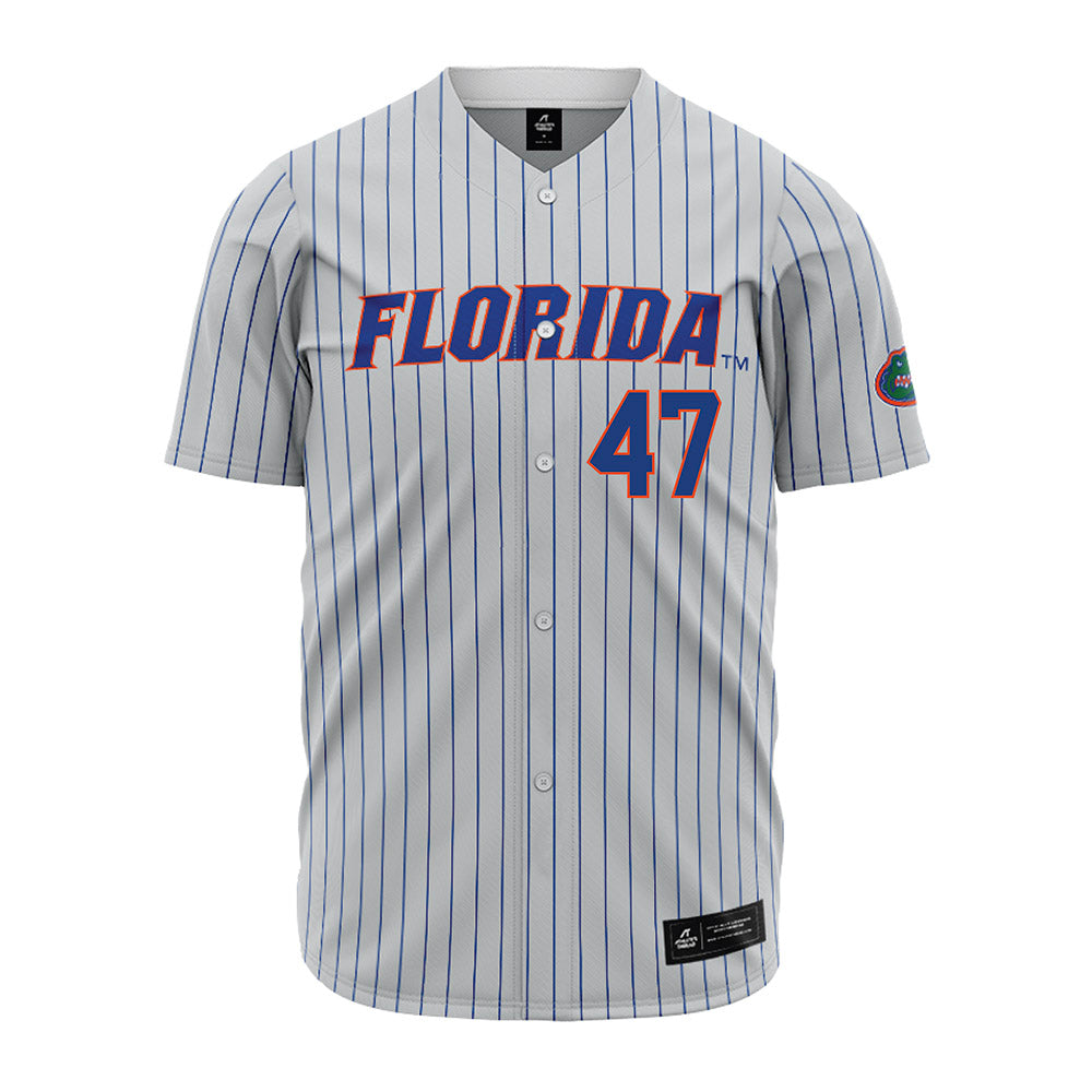 Florida - NCAA Baseball : Aidan King - Grey Pinstripe Jersey