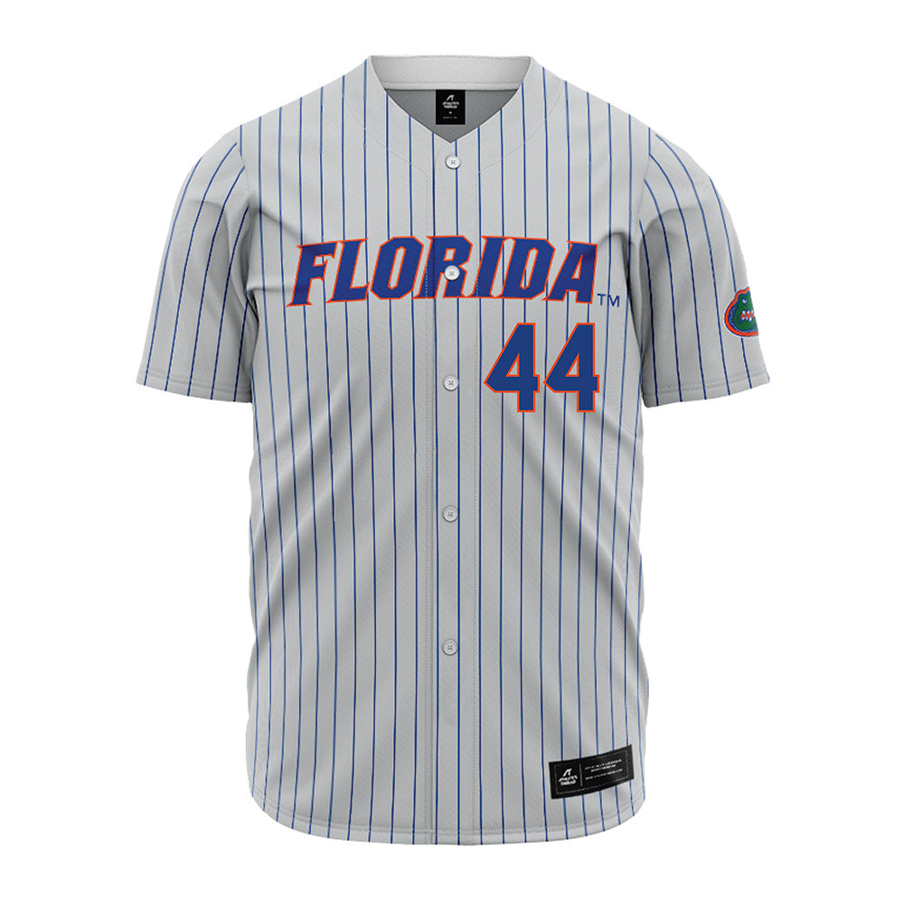 Florida - NCAA Baseball : Ernesto Lugo-Canchola - Grey Pinstripe Jersey-0