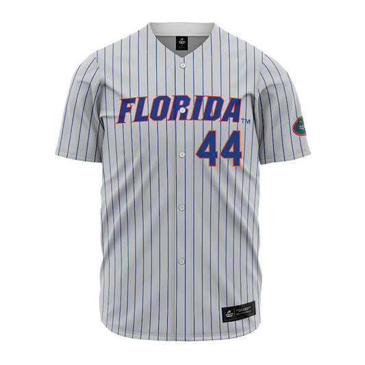 Florida - NCAA Baseball : Ernesto Lugo-Canchola - Grey Pinstripe Jersey-0