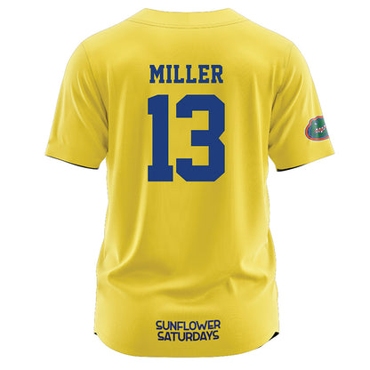 Florida - NCAA Softball : Olivia Miller - Sunflower Yellow Jersey-1