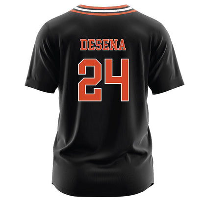 Campbell - NCAA Softball : Amber Desena - Black Jersey-1