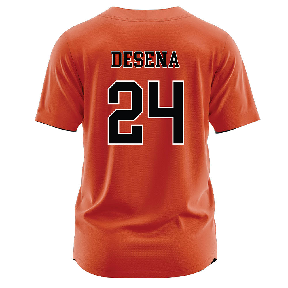 Campbell - NCAA Softball : Amber Desena - Orange Jersey-1