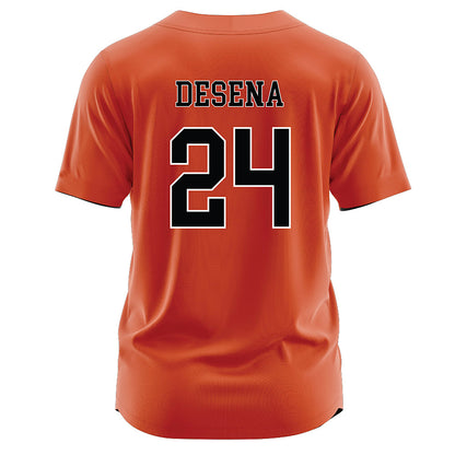 Campbell - NCAA Softball : Amber Desena - Orange Jersey-1