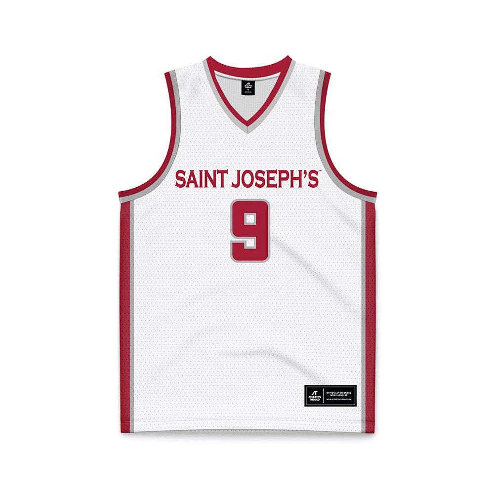 St. Joe's - NCAA Women's Basketball : Meja Jaegerskog - White Basketball Jersey-0