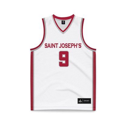 St. Joe's - NCAA Women's Basketball : Meja Jaegerskog - White Basketball Jersey-0