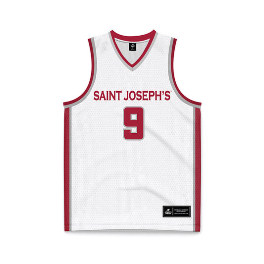 St. Joe's - NCAA Women's Basketball : Meja Jaegerskog - White Basketball Jersey-0