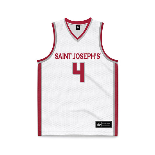 St. Joe's - NCAA Women's Basketball : Addison Platt - White Basketball Jersey-0