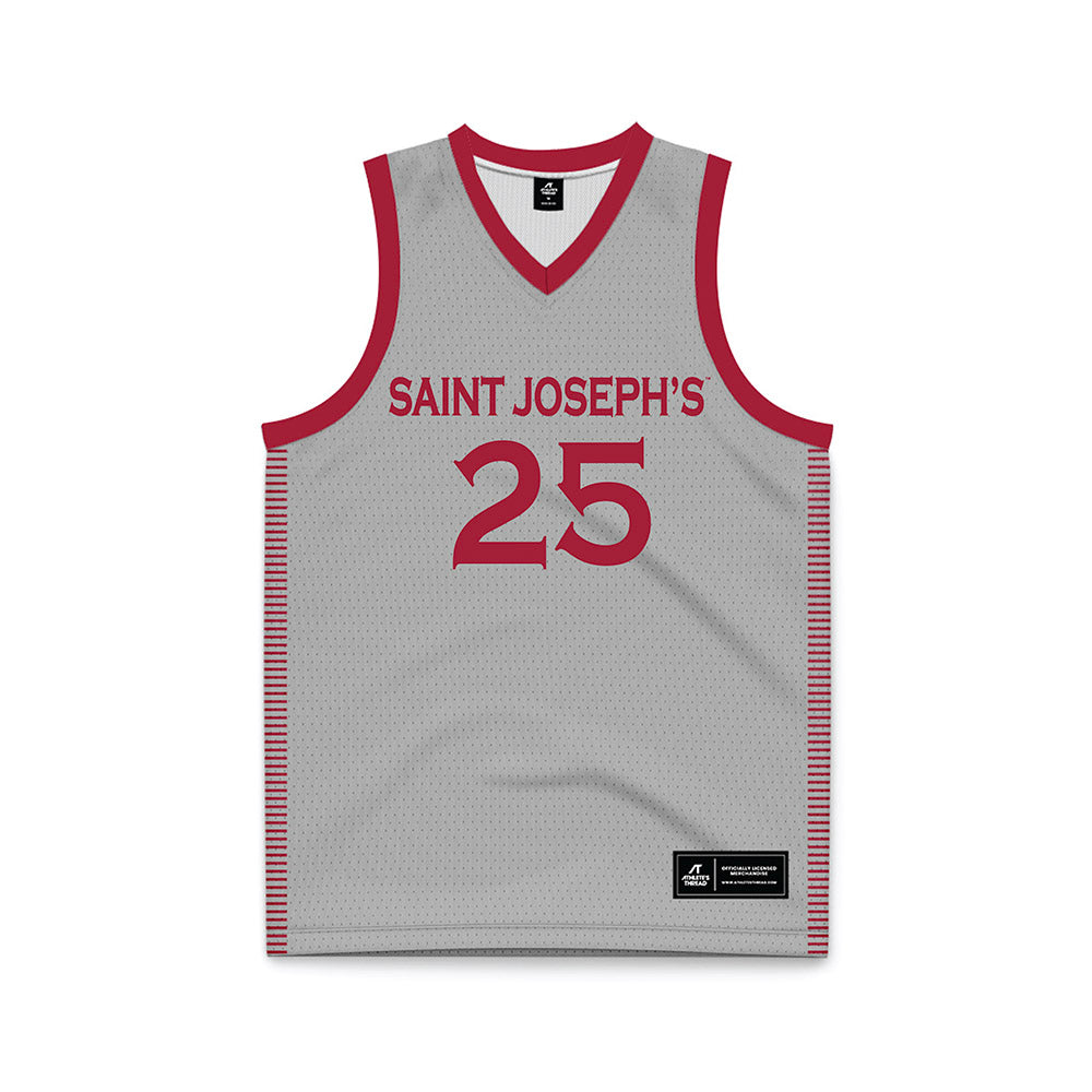 St. Joe's - NCAA Women's Basketball : Rian Dotsey - Grey Basketball Jersey-0