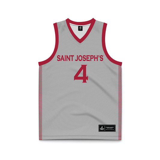 St. Joe's - NCAA Women's Basketball : Addison Platt - Grey Basketball Jersey-0