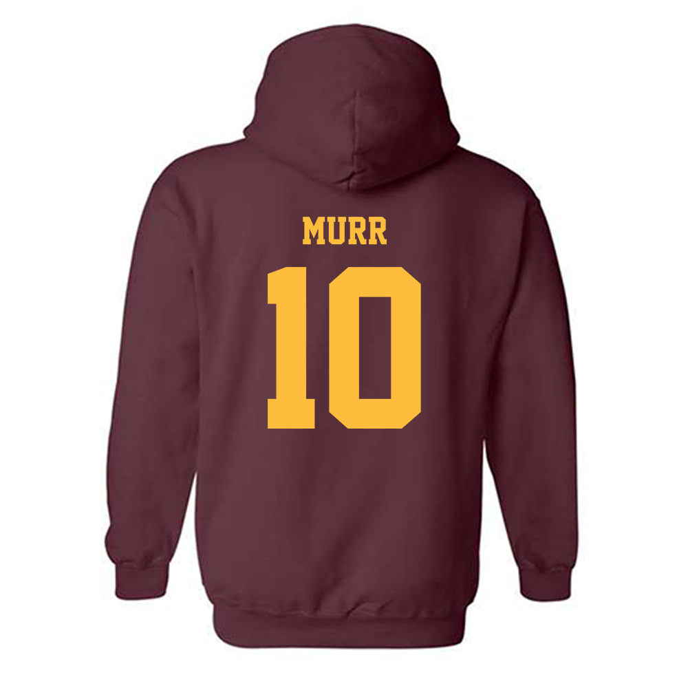 Minnesota - NCAA Men's Ice Hockey : Evan Murr - Classic Fashion Shersey Hooded Sweatshirt-1