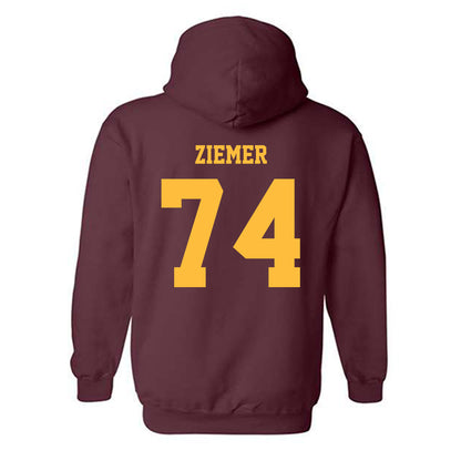 Minnesota - NCAA Men's Ice Hockey : Brodie Ziemer - Classic Fashion Shersey Hooded Sweatshirt-1