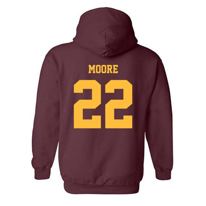 Minnesota - NCAA Men's Ice Hockey : Javon Moore - Classic Fashion Shersey Hooded Sweatshirt-1