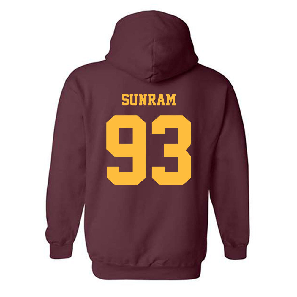 Minnesota - NCAA Football : Riley Sunram - Classic Fashion Shersey Hooded Sweatshirt-1