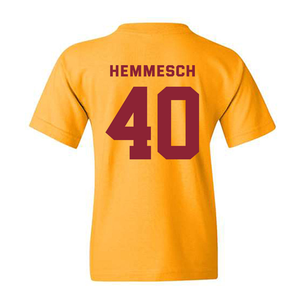 Minnesota - NCAA Baseball : Tyler Hemmesch - Sports Shersey Youth T-Shirt-1