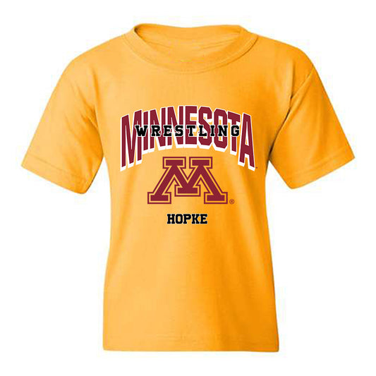 Minnesota - NCAA Wrestling : Koy Hopke - Sports Shersey Youth T-Shirt-0