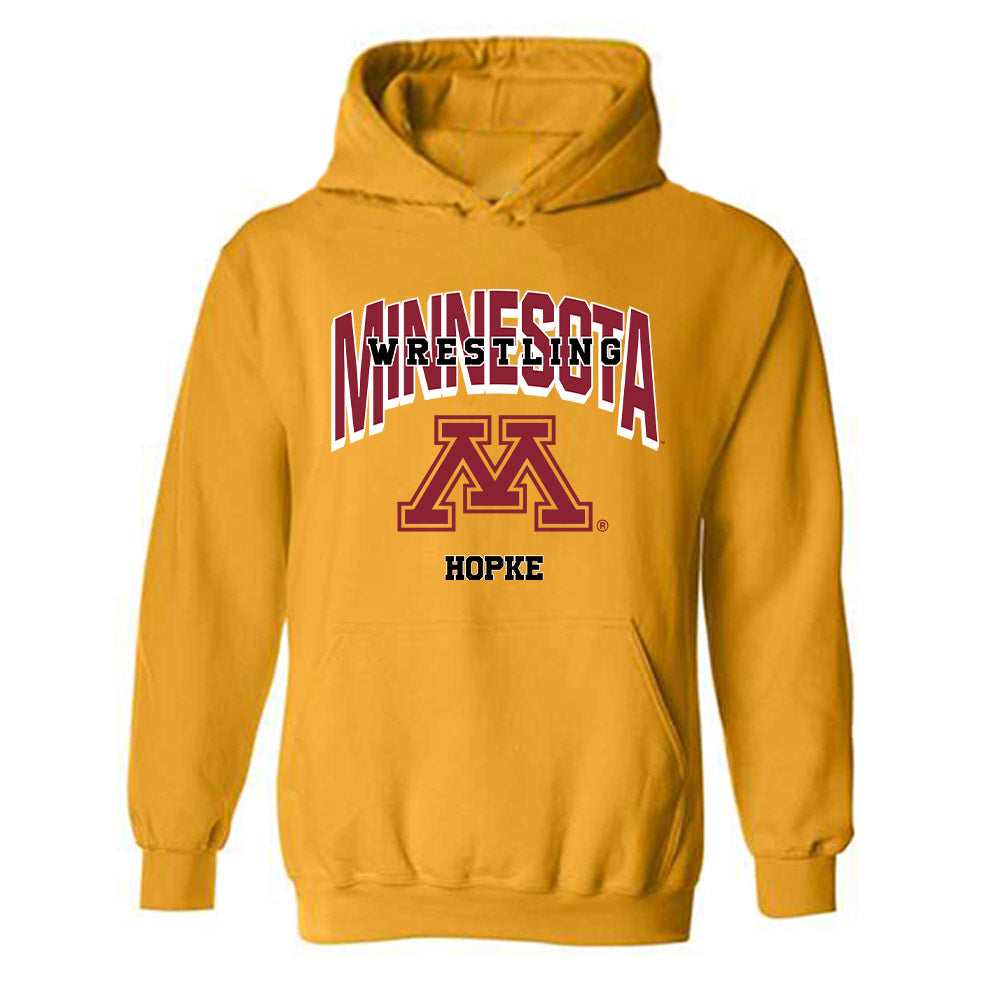 Minnesota - NCAA Wrestling : Koy Hopke - Sports Shersey Hooded Sweatshirt-0