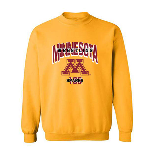 Minnesota - NCAA Wrestling : Andrew Sparks - Sports Shersey Crewneck Sweatshirt-0