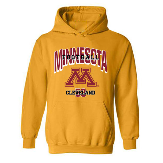 Minnesota - NCAA Football : Nate Cleveland - Sports Shersey Hooded Sweatshirt-0