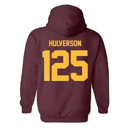 Minnesota - NCAA Wrestling : Quincy Hulverson - Classic Shersey Hooded Sweatshirt-1