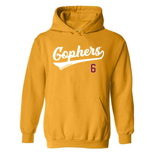 Minnesota - NCAA Women's Volleyball : Kate Thibault - Classic Shersey Hooded Sweatshirt-0