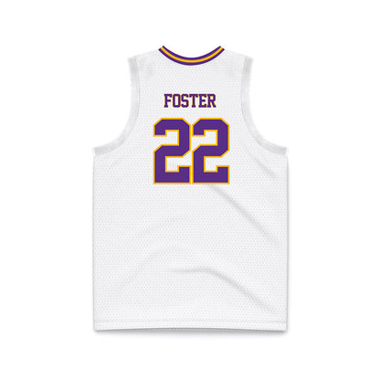North Alabama - NCAA Men's Basketball : Marco Foster - White Basketball Jersey