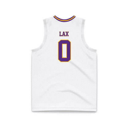 North Alabama - NCAA Men's Basketball : Jaquan Lax - White Basketball Jersey-1