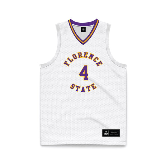 North Alabama - NCAA Men's Basketball : Jarron Talley - White Basketball Jersey-0