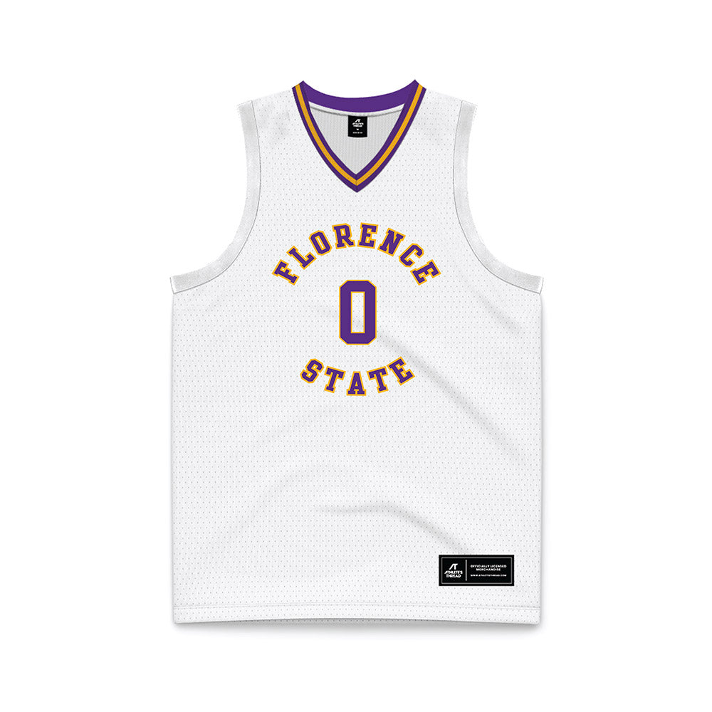 North Alabama - NCAA Men's Basketball : Jaquan Lax - White Basketball Jersey-0