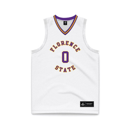 North Alabama - NCAA Men's Basketball : Jaquan Lax - White Basketball Jersey-0