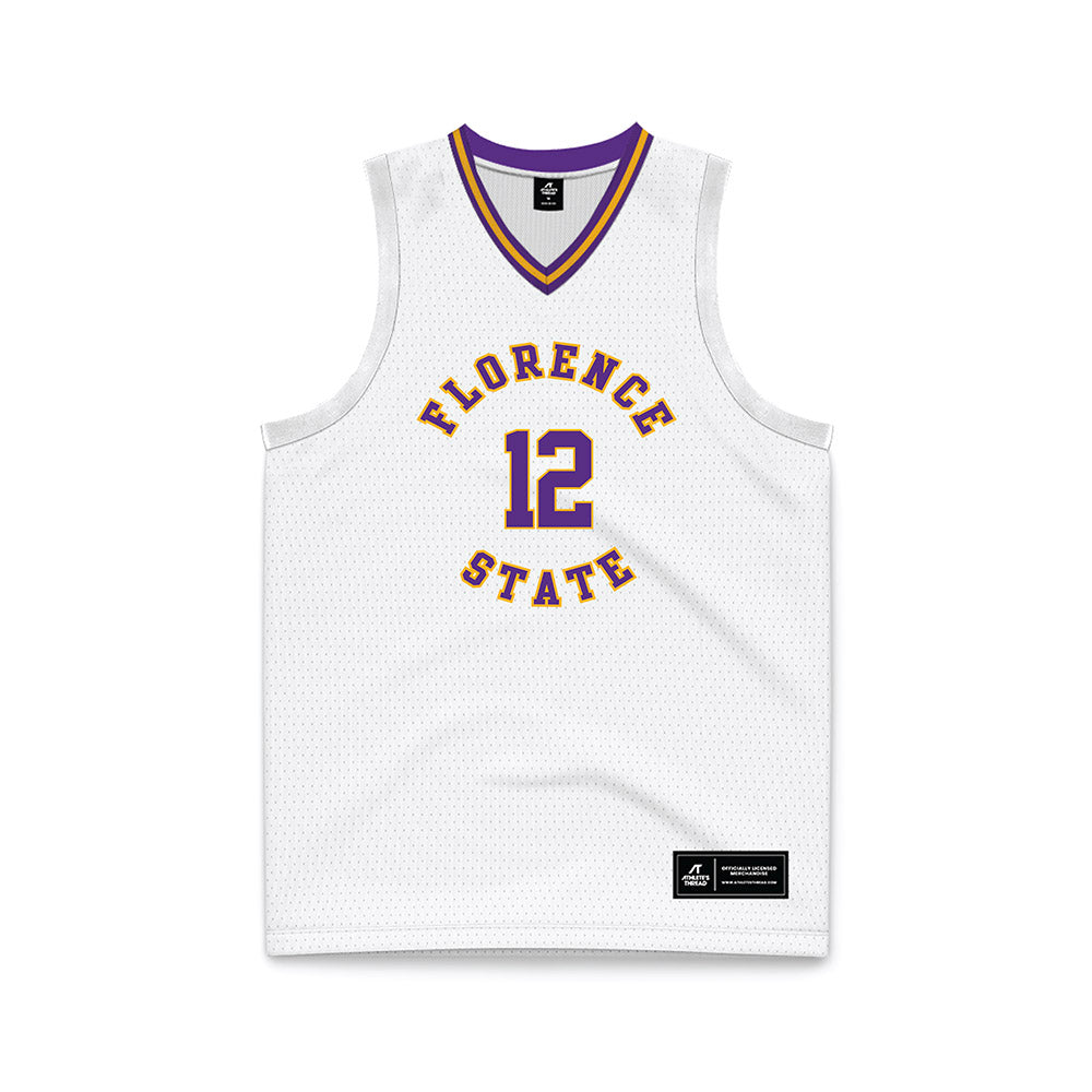 North Alabama - NCAA Men's Basketball : Cortez Graham Howard - White Basketball Jersey-0