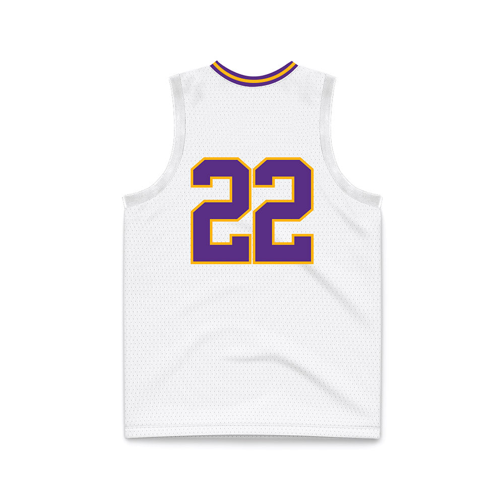 North Alabama - NCAA Men's Basketball : Marco Foster - White Basketball Jersey