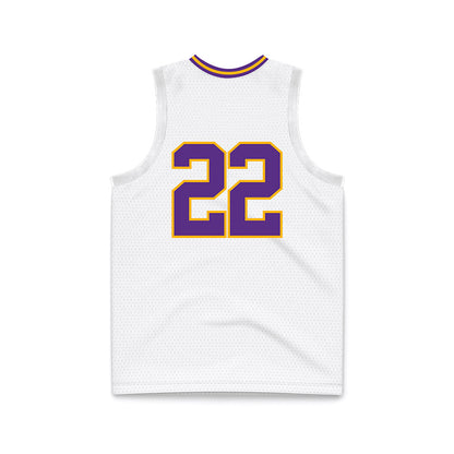 North Alabama - NCAA Men's Basketball : Marco Foster - White Basketball Jersey