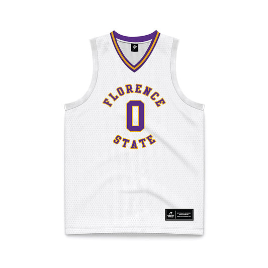 North Alabama - NCAA Men's Basketball : Jaquan Lax - White Basketball Jersey-0
