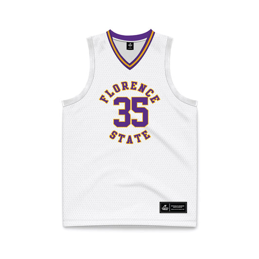 North Alabama - NCAA Men's Basketball : Jamal Albritton - White Basketball Jersey-0